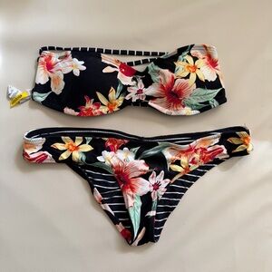 Rip Curl Floral Black Bikini Set